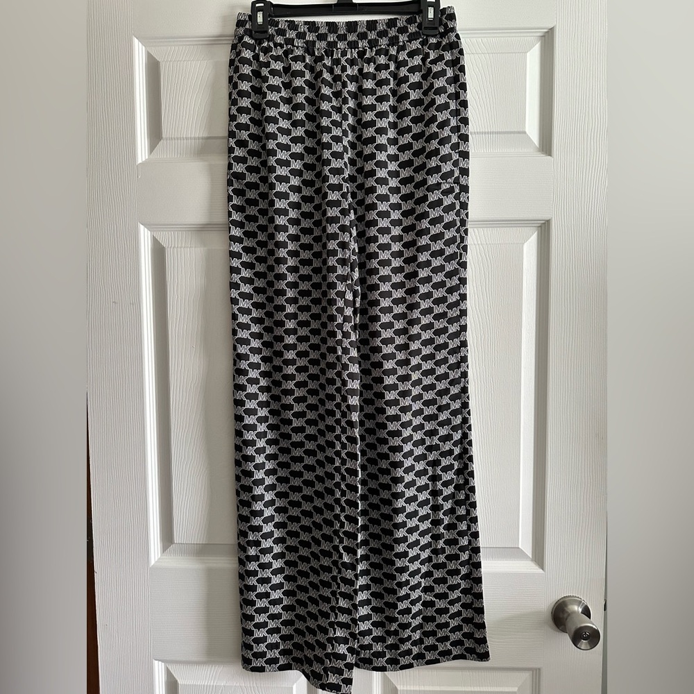 Michael Kors Black and White Logo Pants